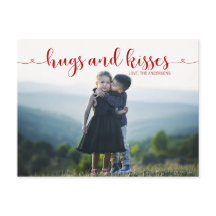 Cartão-postal de Dia de os namorados Hugs e Kisses