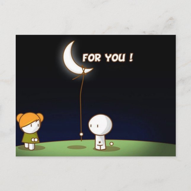Cartão Postal De Festividades Cartão-postal De Dia de os namorados Para Você (Frente)