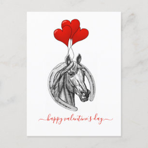 Cartão Postal De Festividades Cartão-postal de Dia de os namorados Vintage Horse
