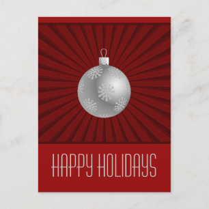 Cartão Postal De Festividades Cartão-postal de faixas de amido, vermelho escuro