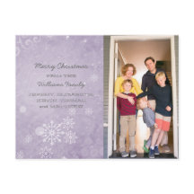 Cartão-postal de Fenda de Neve Roxo