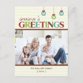 Cartão Postal De Festividades Cartão-postal de Feriado Chevron de Saudações da E