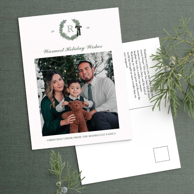 Cartão Postal De Festividades Cartão-postal de Feriado Clássico em Monograma de  (Criador carregado)