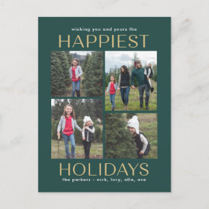 Cartão Postal De Festividades Cartão-postal de Feriado de Colagem Limpo Sólido