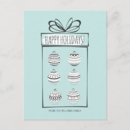 Cartão Postal De Festividades Cartão-postal de feriado de enfeites de natal