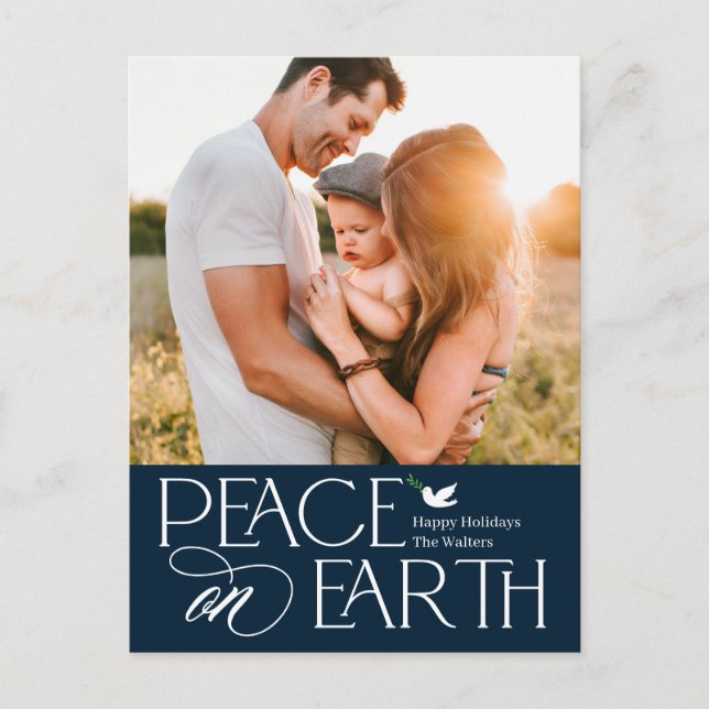 Cartão Postal De Festividades Cartão-postal de Feriado EDITÁVEL de Desejo Pacífi (Frente)