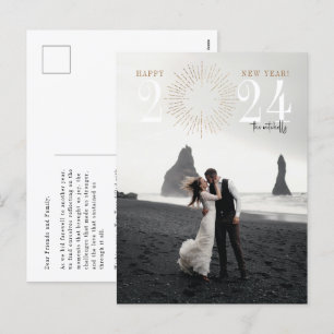 Cartão Postal De Festividades Cartão-postal de Feriado Elegante de Burst do Fire