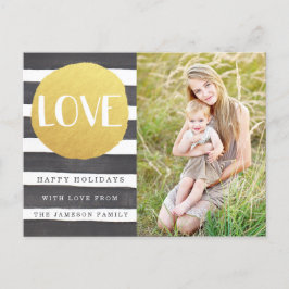 Cartão Postal De Festividades Cartão-postal de Feriado Joyous Stripes / AMOR