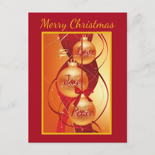 Cartão Postal De Festividades Cartão-postal de feriado para belas expressões (Frente)