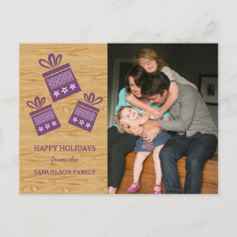 Cartão Postal De Festividades Cartão-postal de Feriado Roxo