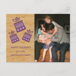 Cartão Postal De Festividades Cartão-postal de Feriado Roxo