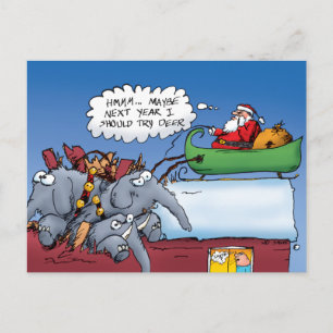 Cartão Postal De Festividades Cartão-postal de Feriado Santas Elephants
