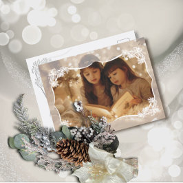 Cartão Postal De Festividades Cartão-postal de Feriado Sheinsettia Lace Florals