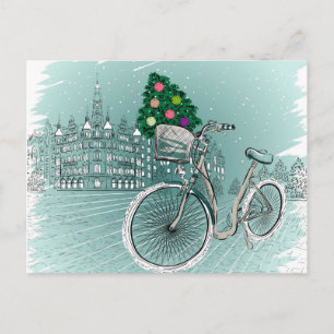 Cartão Postal De Festividades Cartão-postal de feriados com árvore de feriados