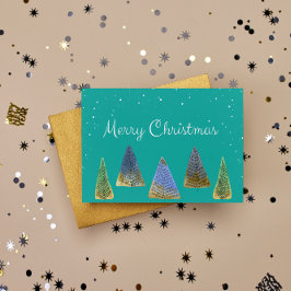 Cartão Postal De Festividades Cartão-postal de Feriados de Árvores de Natal Feli