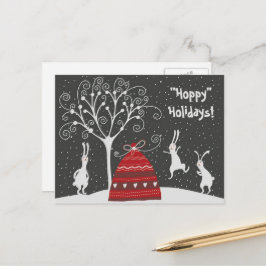 Cartão Postal De Festividades Cartão-postal de férias Bunny Hoppy