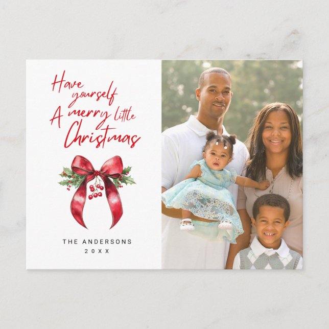 Cartão Postal De Festividades Cartão-postal de Férias de Natal de feliz (Frente)