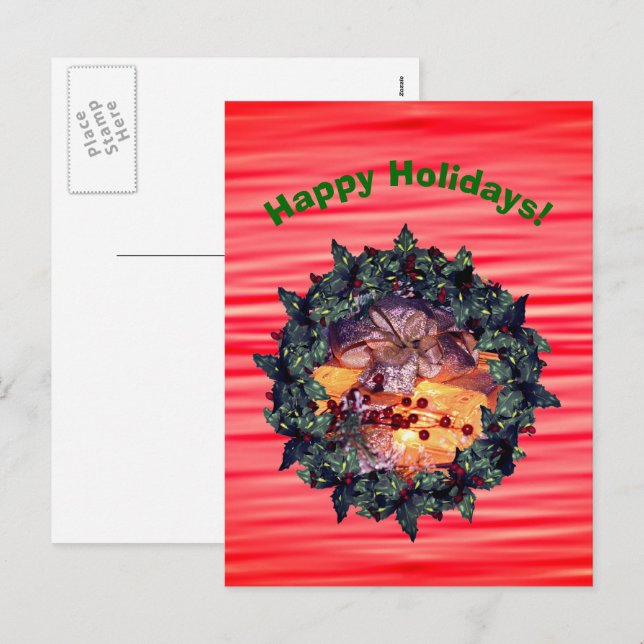 Cartão Postal De Festividades Cartão-postal de Férias de Natal do Arco Dourado d (Frente/Verso)