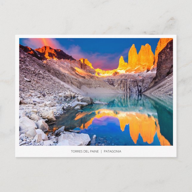 Cartão Postal De Festividades Cartão-postal de férias do Chile Torres del Paine (Frente)