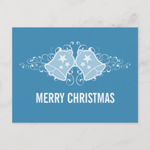 Cartão Postal De Festividades Cartão-postal de férias e turnos, azul