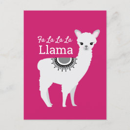 Cartão Postal De Festividades Cartão-postal de férias "Fa La La Llama"