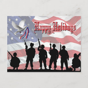 Cartão Postal De Festividades Cartão-postal de férias felizes militares