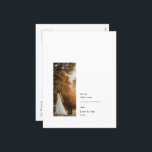 Cartão Postal De Festividades Cartão-postal de Férias Mínimas Elegante<br><div class="desc">Este cartão postal de feriado,  muito simples,  apresenta uma fotografia de solteiro e um texto totalmente personalizável. Envie uma mensagem com quaisquer solicitações de design (por exemplo,  outras cores,  fotos adicionais com a mensagem de backer,  etc.). Obrigados para visitar minha loja Zazzle!</div>