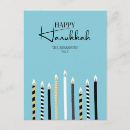 Cartão Postal De Festividades Cartão-postal de Férias Moderno e Feliz Hanukkah