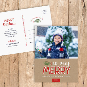 Cartão Postal De Festividades Cartão-postal de Férias Muito Feliz