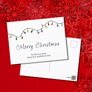 Cartão Postal De Festividades Cartão-postal de férias retro festivo