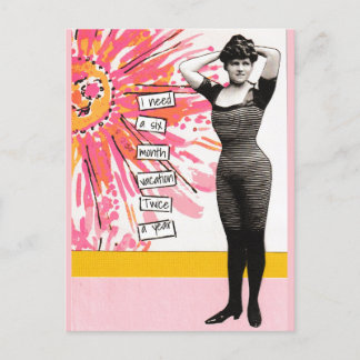 Cartão Postal De Festividades Cartão-postal de férias Snarky, seis meses