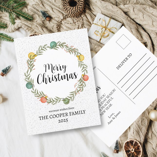 Cartão Postal De Festividades Cartão-postal de Festa Festiva de Natal Feliz (Criador carregado)