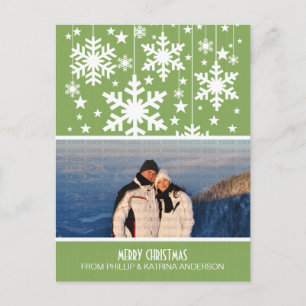 Cartão Postal De Festividades Cartão-postal de Foto de Neves Verde
