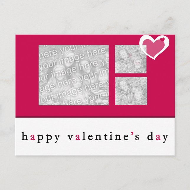 Cartão Postal De Festividades Cartão-postal de fotografia do dia de os namorados (Frente)