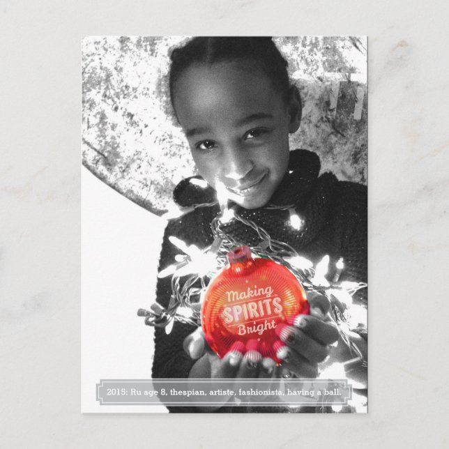 Cartão Postal De Festividades Cartão-postal de fotos brilhante do Fazer de Féria (Frente)