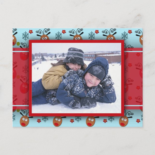 Cartão Postal De Festividades Cartão-postal de fotos de feriado (Frente)