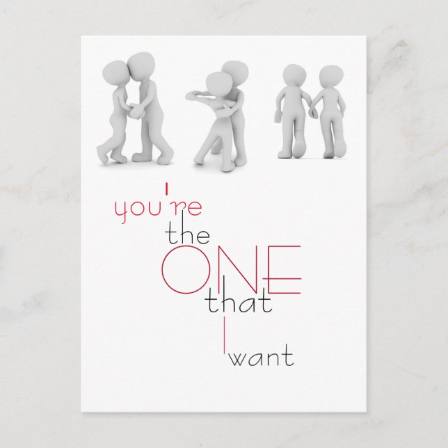 Cartão Postal De Festividades Cartão-postal de ilustração do dia de os namorados (Frente)