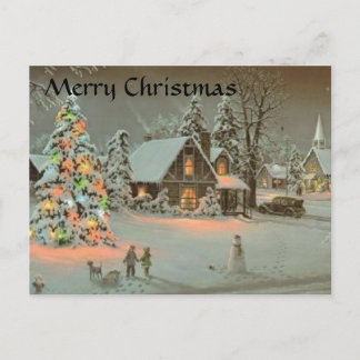 Cartão Postal De Festividades Cartão-postal de inverno de Natal - Personalizado