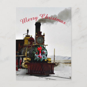 Cartão Postal De Festividades Cartão-postal de locomotiva do Trem de Natal