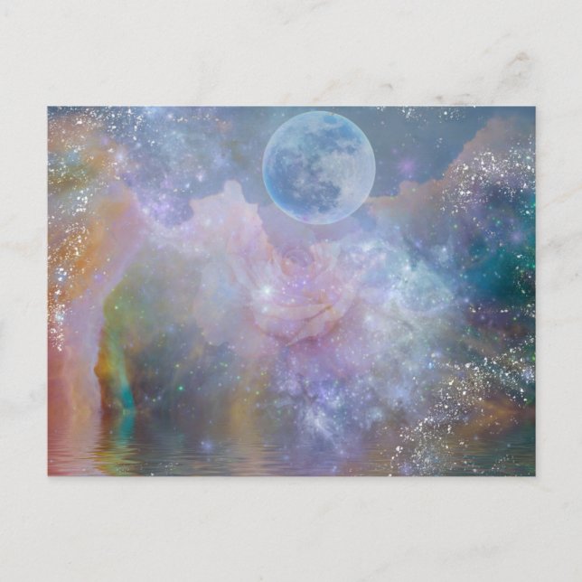 Cartão Postal De Festividades Cartão-postal de lua azul (Frente)