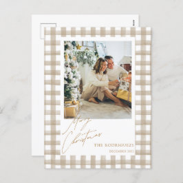 Cartão Postal De Festividades Cartão-postal de Natal Beige Photo