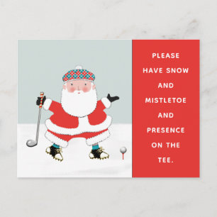 Cartão Postal De Festividades Cartão-postal de Natal Creative Golf