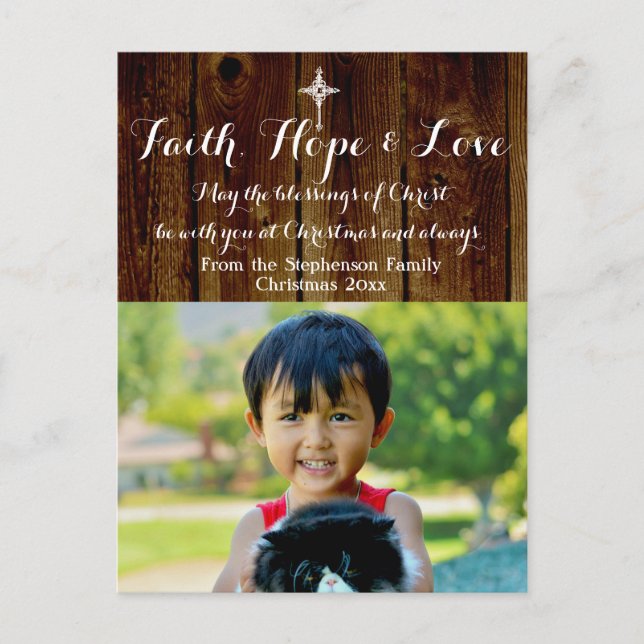 Cartão Postal De Festividades Cartão-postal de Natal Cristão (Frente)