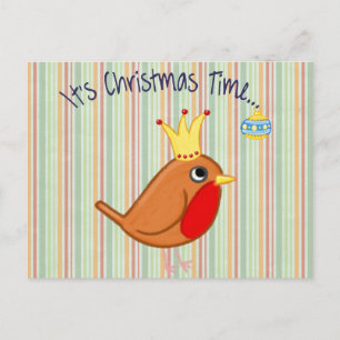 Cartão Postal De Festividades Cartão-postal de Natal de Birdie