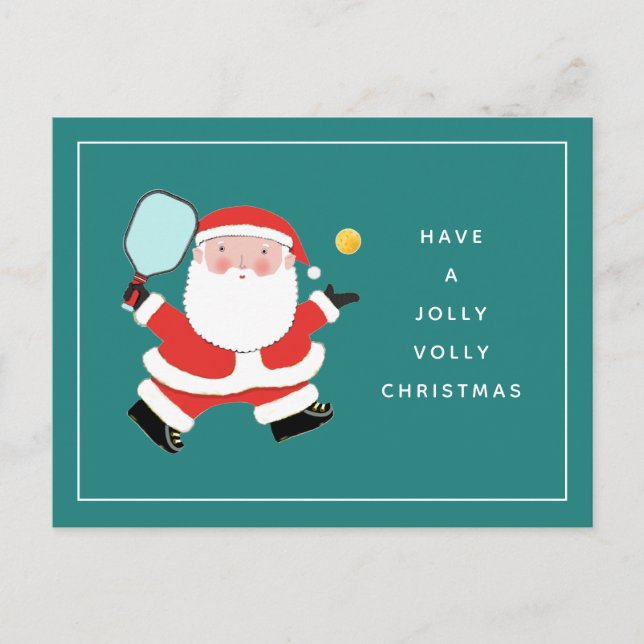 Cartão Postal De Festividades Cartão-postal de Natal de Pickleball (Frente)