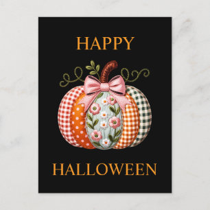Cartão Postal De Festividades Cartão-postal de Natal de Pumpkin no estilo do Hal