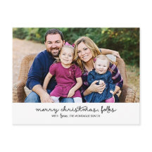 Cartão-postal de Natal de Script Casual