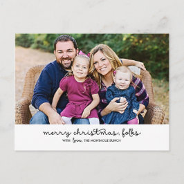 Cartão Postal De Festividades Cartão-postal de Natal de Script Casual