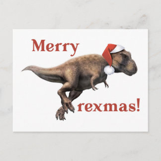 Cartão Postal De Festividades Cartão-postal de Natal Dinossauro