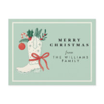 Cartão-postal de Natal do Cowboy Saudação